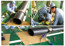 5、装固定夹具、设置拉紧器